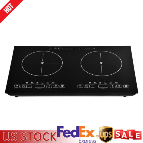 4000W Portable Induction Cooktop Countertop Dual Cooker Burner Stove Hot Plate