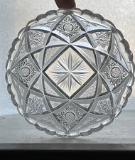 ABP American Brilliant Cut Glass Crystal Nappy Dish Small Bowl Webster, Florida