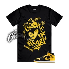 1 New Love Black Varsity Maize Yellow White 2025 T Shirt Match Match BROKEN