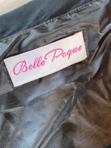 Belle Pogue Dress Size 12 - Elegant Black Dress with Beautiful Rose Print - Picture 3 of 9