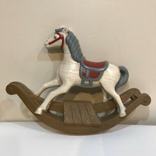 VINTAGE BURWOOD PLASTIC ROCKING HORSE WALL DECOR MADE IN THE USA