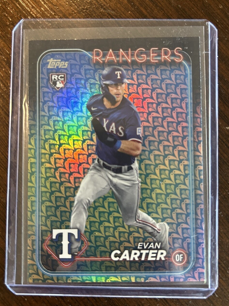 Evan Carter 2024 Topps Series 1 Easter Holiday Foil SP Parallel Rookie RC #280