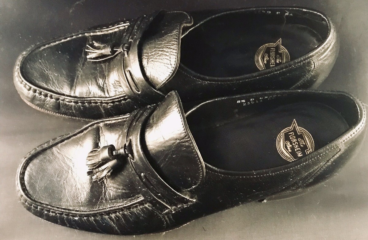 Vtg 80s Florsheim Royal Imperial Loafers Tassel Black Leather Size 8.5 D Loafer Florsheim Imperial Men main image 2