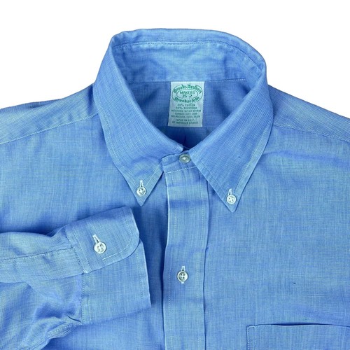 Brooks Brothers 1818 Linen Shirt Men XL Regent Fit Baird McNutt
