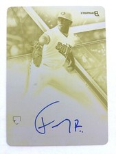 2018 Bowmans Best Yellow Printing Plate Autograph Fernando Romero RC Auto 1/1