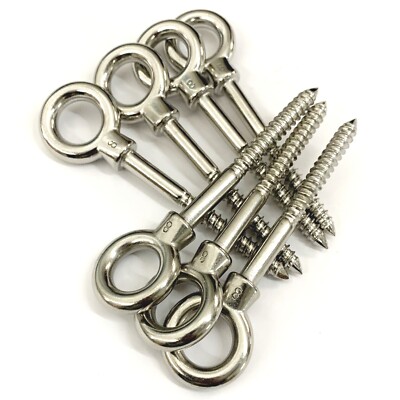 2 Stück Ringschrauben M5 X 30mm - 304 Edelstahl Ösenschrauben Mit Gewinde