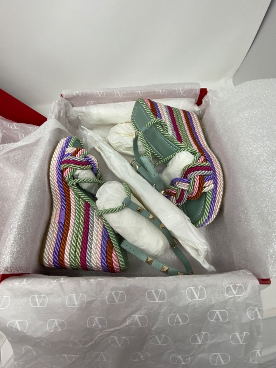 VALENTINO ミックスツイード スタッズ キュロット レッド 36 Valentino ヴァレンティノ ◇ ロックスタッズ バレリーナ