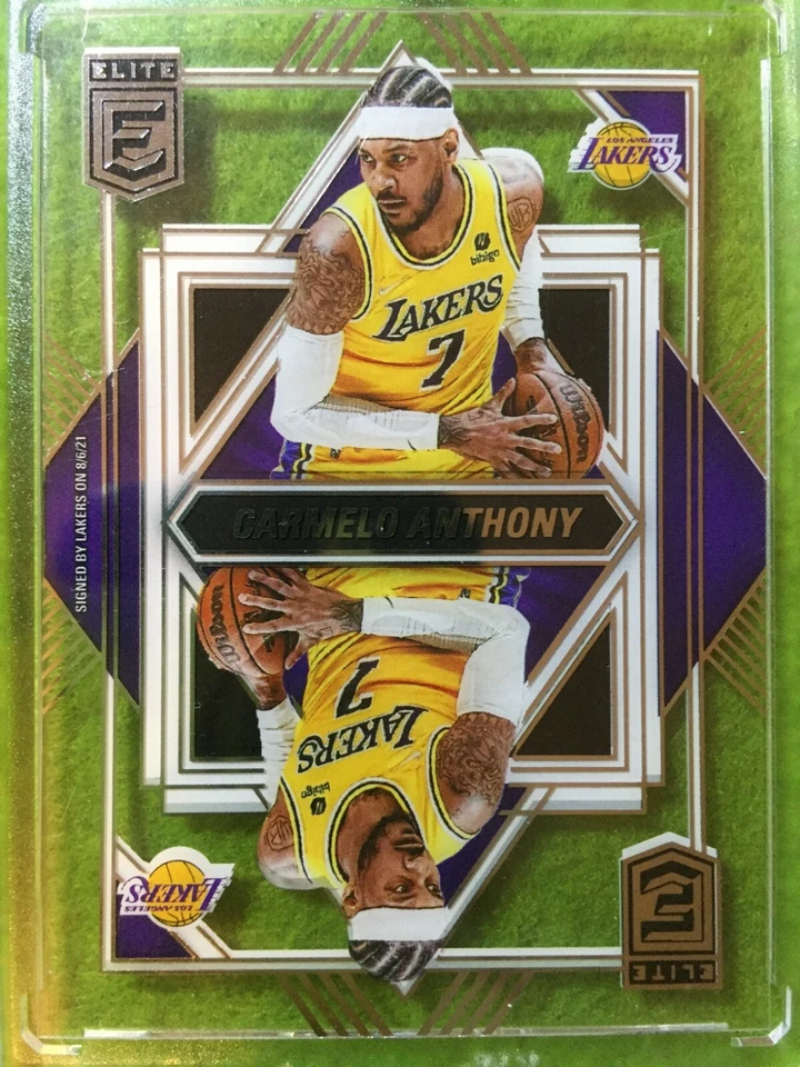 CARMELO ANTHONY CLEAR CARD JERSEY#7 LA LAKERS 2021-22 Elite DECK Carmelo Anthony - Image 3 of 4