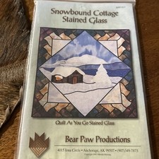 Snowbound Cottage Stained Glass Pattern Size 33 X 33 When Completed