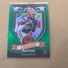 Kyle Pitts 2021 Panini Prizm Draft Picks Green Crusade  RC # 167 Falcons A-55