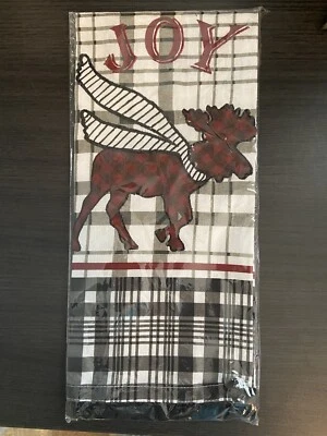 MCKENZIE-CHILDS Mackenzie-Childs Moose Dish Towel Joy New in Package!