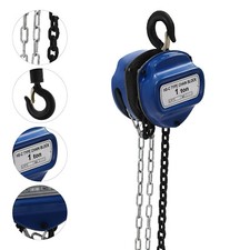 1 Ton 1000Kg Chain Block & Tackle Engine Lifting Hoist Pulley 4M Cable