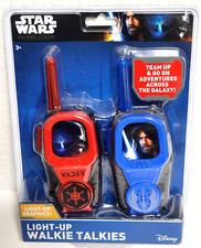 Kids Walkie Talkies Star Wars Darth Vader and Obi-Wan Kenobi Light-Up - New