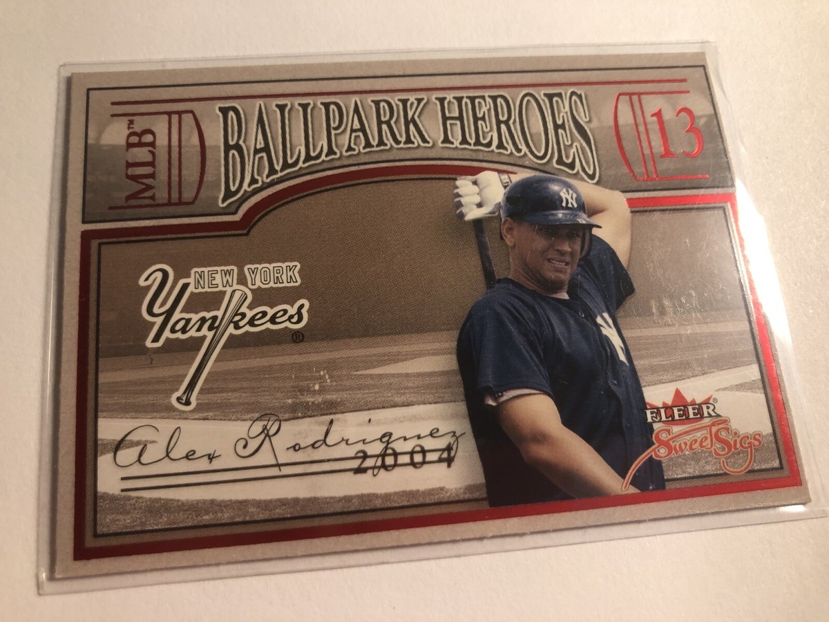 2004 Fleer Sweet Sigs Ballpark Heroes Alex Rodriguez Yankees BH23