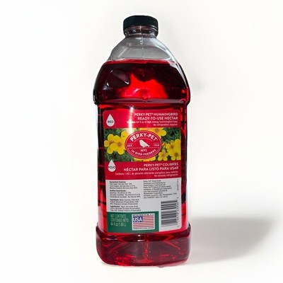 Perky Pet Hummingbird Ready-to-Use Nectar 64oz Bird Food Red Made In USA