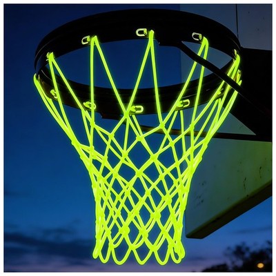 Nightlight Basketball Net, Luminous Outdoor Portable Sun Powered Sport Nylon ...