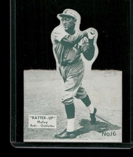 1934 National Chicle Batter-up R318 #16 Chick Hafey Green Tint HOF Top Removed B
