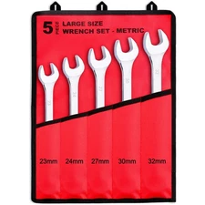 5-Piece Metric Large Size Add-on Combination Wrench Set 23mm 24mm 27mm 30mm 3...