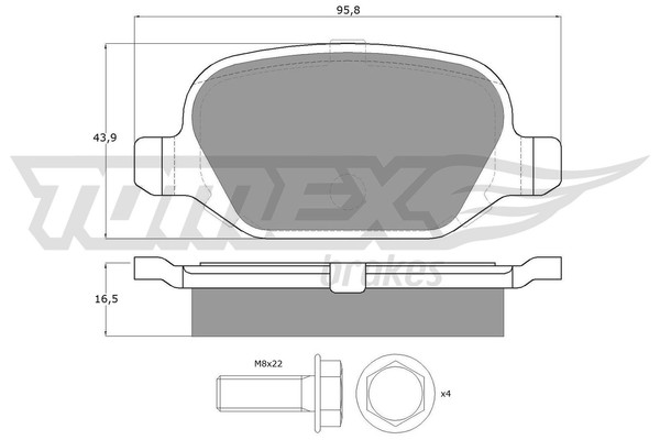 Bremsbelagsatz Scheibenbremse Tomex Brakes TX 12-70 FüR Lybra Fiat Alfa Lancia-image
