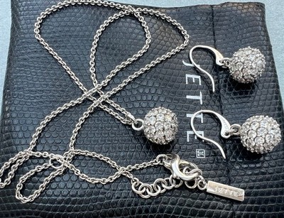 Jette Joop Schmuck Set Pave Kugel Kette Ohrringe Anhänger
