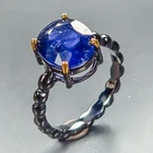 Handmade   Blue Sapphire Ring 925 Sterling Silver Size 6 /R468362