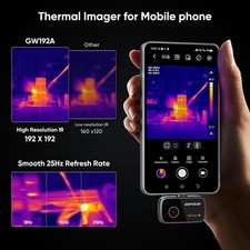 GOYOJO Thermal Imaging Camera for Android/iphone 15/16/17 192x192 IR Resolution