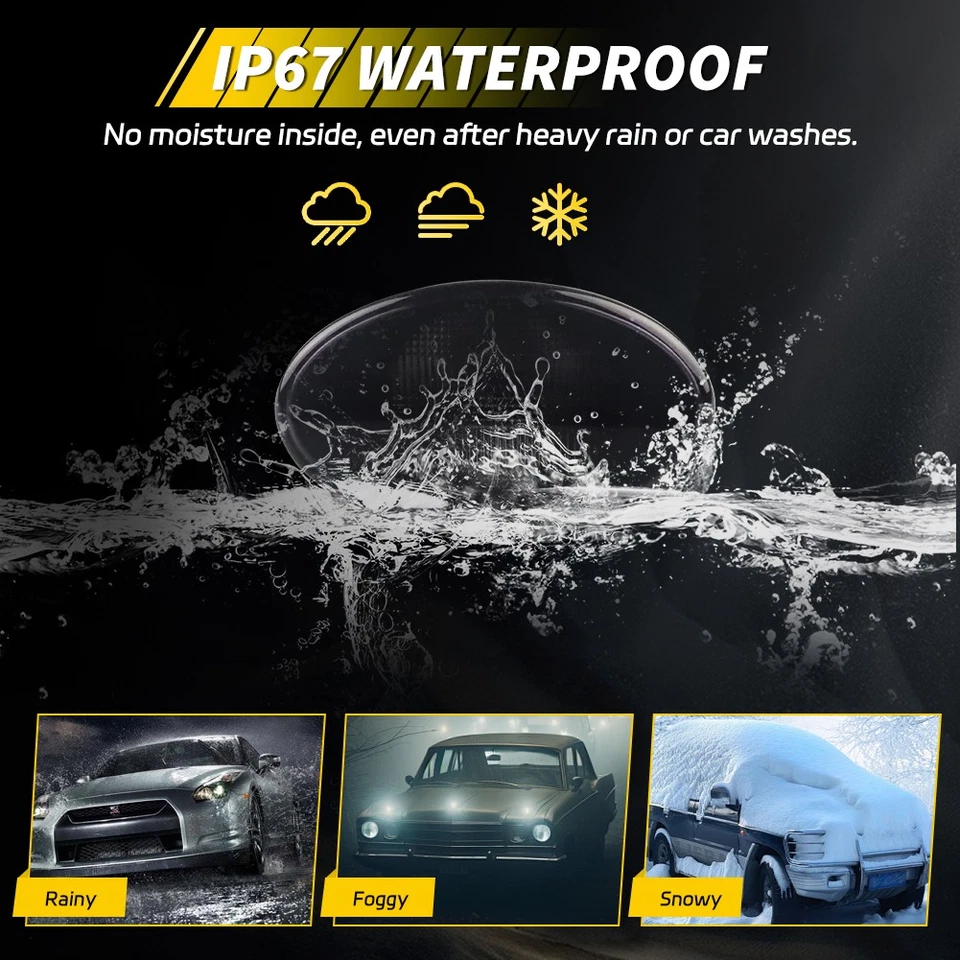 2 luces de señalización laterales para capó guardabarros delantero lente ahumada para Freightliner M2 106 112 Foto 3 de 4