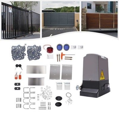 2500lbs Electric Sliding Gate Opener with Keypad & 2 Remotes, 550W