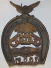 Vintage Odd Fellows Cast Iron Eagle & Horse Shoe Good Luck Wall Hanger — photo 4