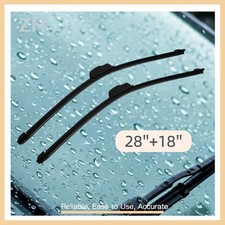 Pair Windshield Wiper Blades J-hook Quality 28 18 Inch Bracketless Frameless