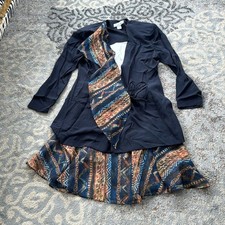 Vintage Christie Austin Jacket Skirt Set Navy 16