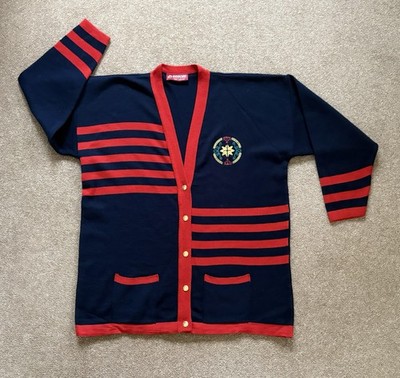 Vintage Damen Strickjacke Made In Pitlochry Scotland Wollmischung - Large