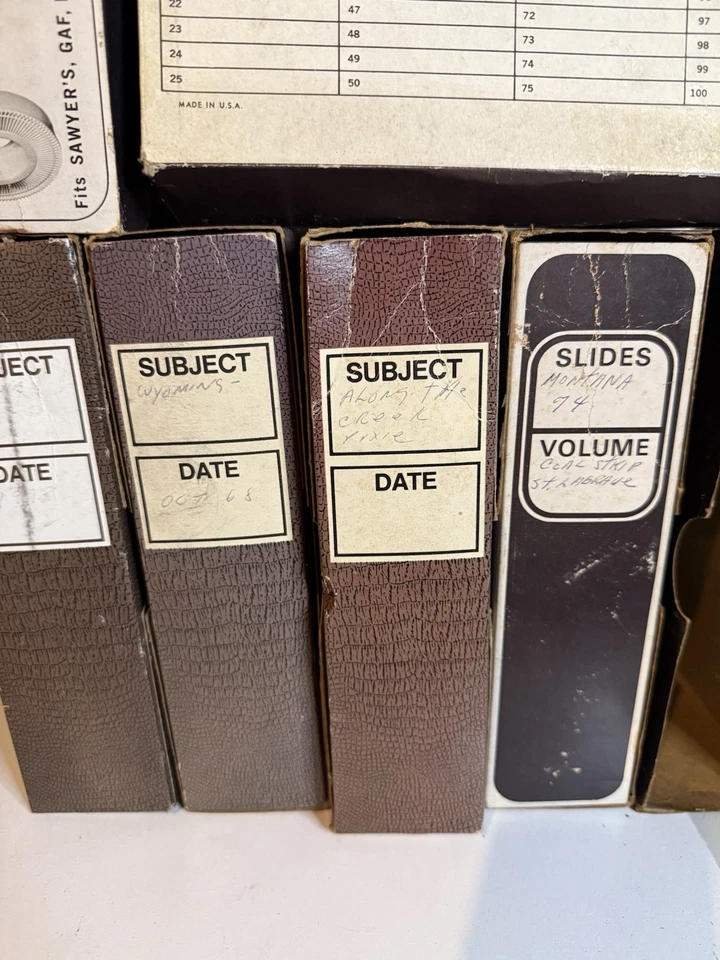 Lot of 8 Rotary 35mm Slide Trays + 4 Boxes – Focal Sealed – Montana Wyoming - Image 4 of 4