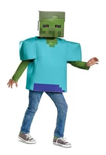 Zombie Classic Minecraft Mojang Video Game Fancy Dress Halloween Child Costume