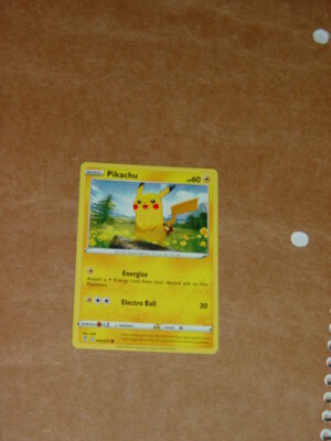 2021 Basic Pokemon Pikachu Energize Electro Ball HP60 Card