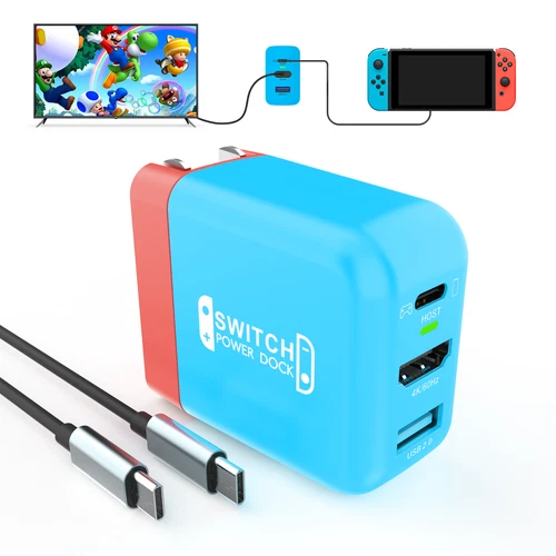 3 in 1 Mini Dock Station for Nintendo Switch Charger Docking Station Replacement