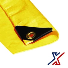16 x 14 Yellow Color 10 Mil Heavy Duty Tarp / Canopy by X1Tools/Tarps