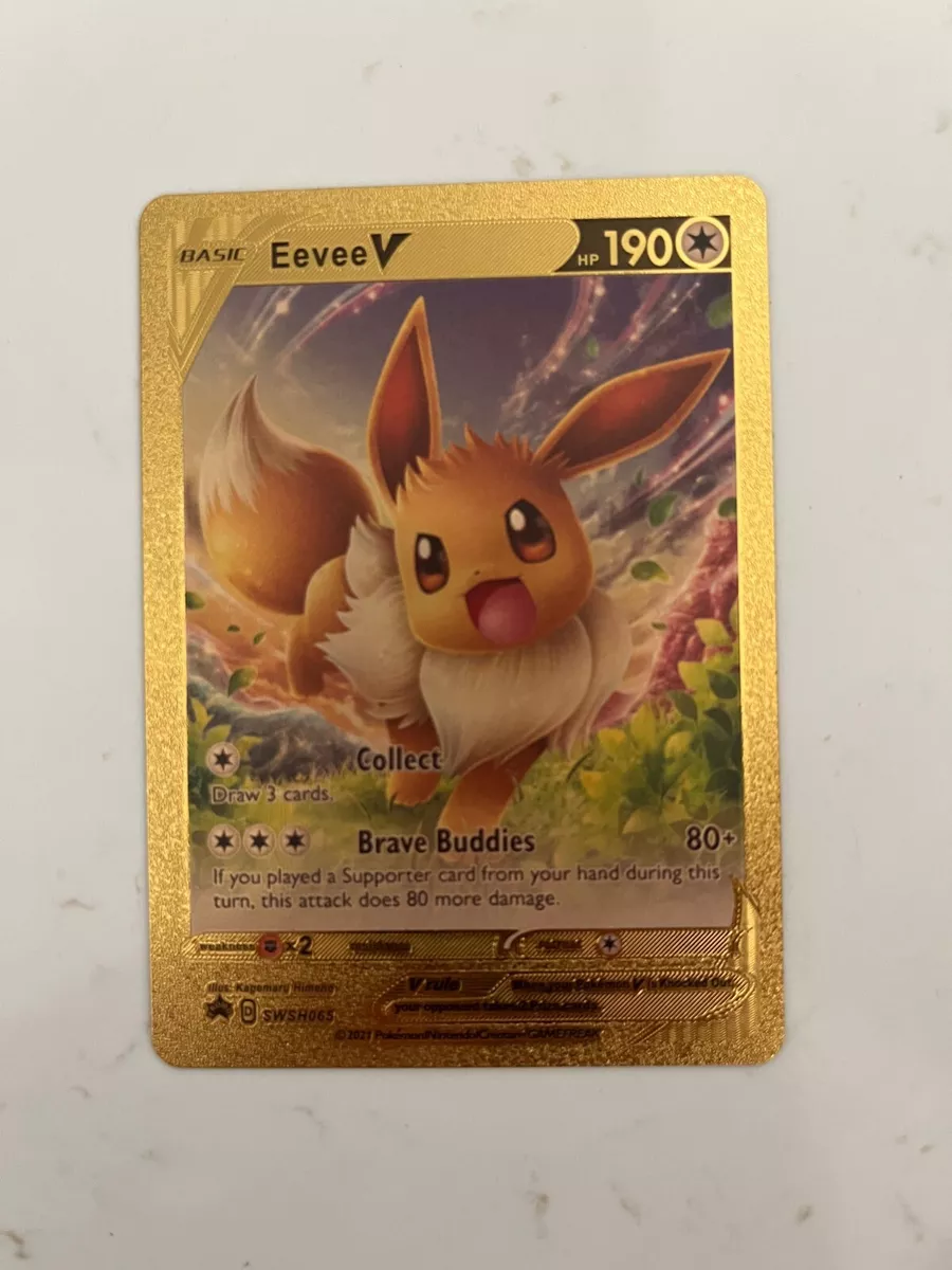 Brand New Eevee V Gold Basic Pokemon Card