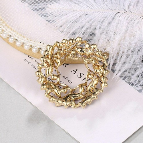 Flower Garland Brooch Pin Crystal Rhinestone Dress Pins Brooches Women's Jewelry - Picture 8 of 18