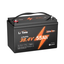 LiTime 36V 55Ah TM Group 31 LiFePO4 Lithium Battery Low-Temp for Boat Solar-USED