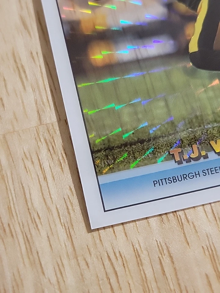 2022 Clearly Donruss TJ WATT Holo Mosaic 1992 Retro #92-20 Steelers SSP - Image 4 of 4