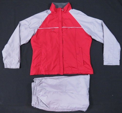 Nike Red Gray Swoosh Full Zip Womens 