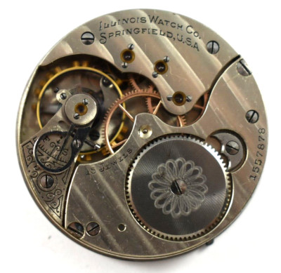 Vintage Illinois Grade 173 16s 15J OF Pocket Watch Movement lot.fa