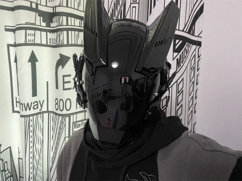 Cyberpunk Mask Cosplay Helmet Star Wars Kamen Rider Dance Props Halloween Toys - Image 3 of 4