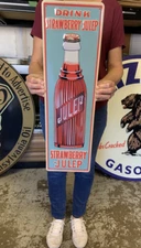 Antique Vintage Old Style Sign Strawberry Julep Soda Made in USA