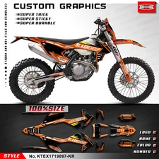 Dirt Bike Custom Sticker Decal Graphics Kit for EXC XCW 2017 2018 2019 Motocross