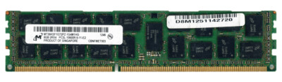 MICRON 8GB 2RX4 PCL3-10600R-9-11-E2  DDR 3 ECC REGISTERED LOW VOLTAGE