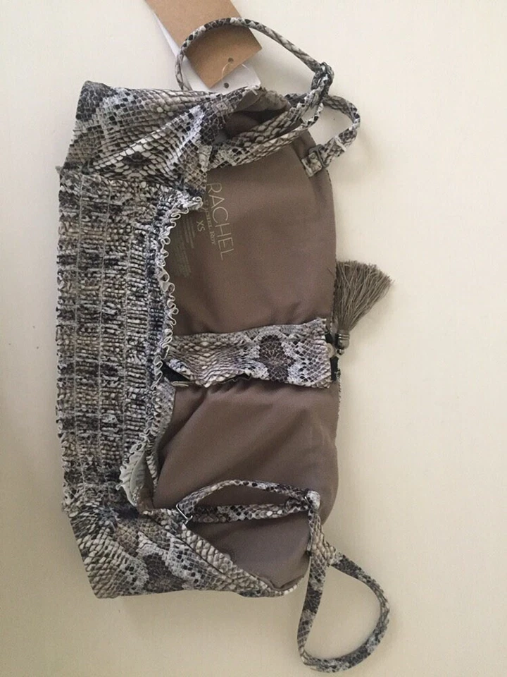 Rachel Roy Snakeskin Print Bandeau Swim Top, XS - Image 4 of 4