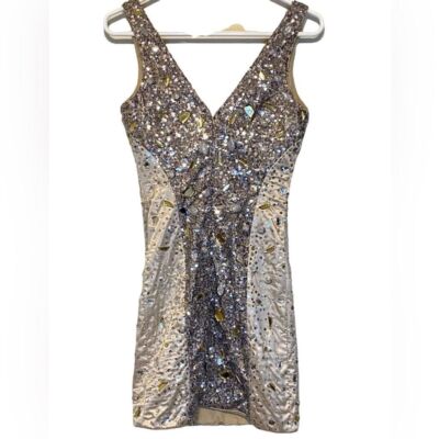 Tony Bowls Sequin and jeweled Cocktail Party Dress Women's Size See  Measurement | eBay
