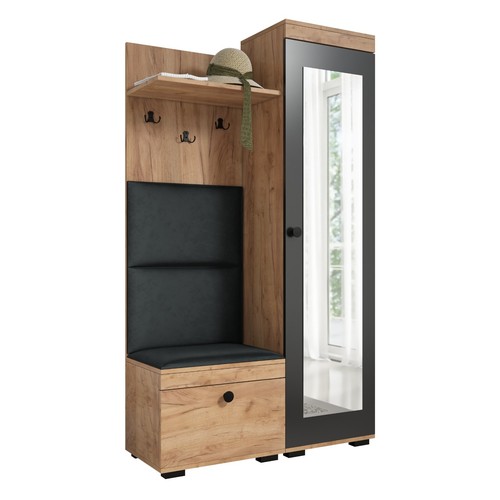 Flurgarderobe DUO, Garderobenschrank, Spiegel, Schuhschrank, fertig aufgebaut - Bild 16 von 33